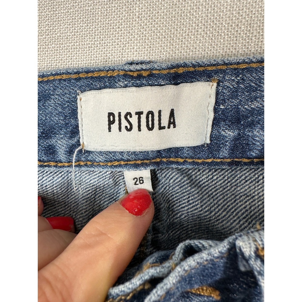 Pistola Lennon High Rise Bootcut Jeans Medium Wash Blue Denim 26 - Picture 4 of 9